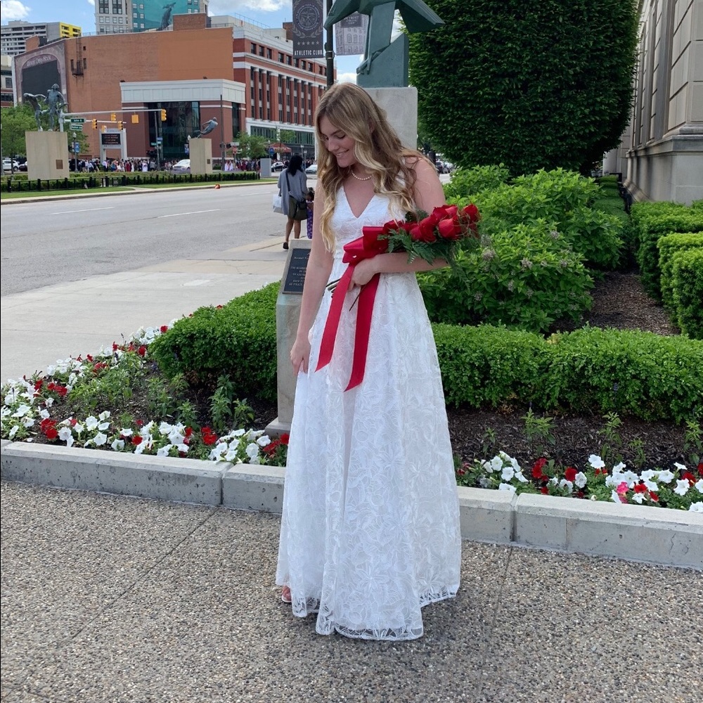 White maxi dress